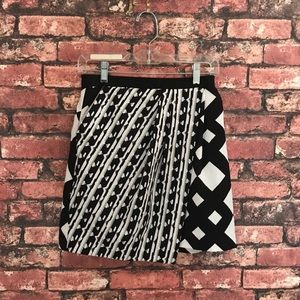 Peter Pilotto Target Mini Skirt in Black and White